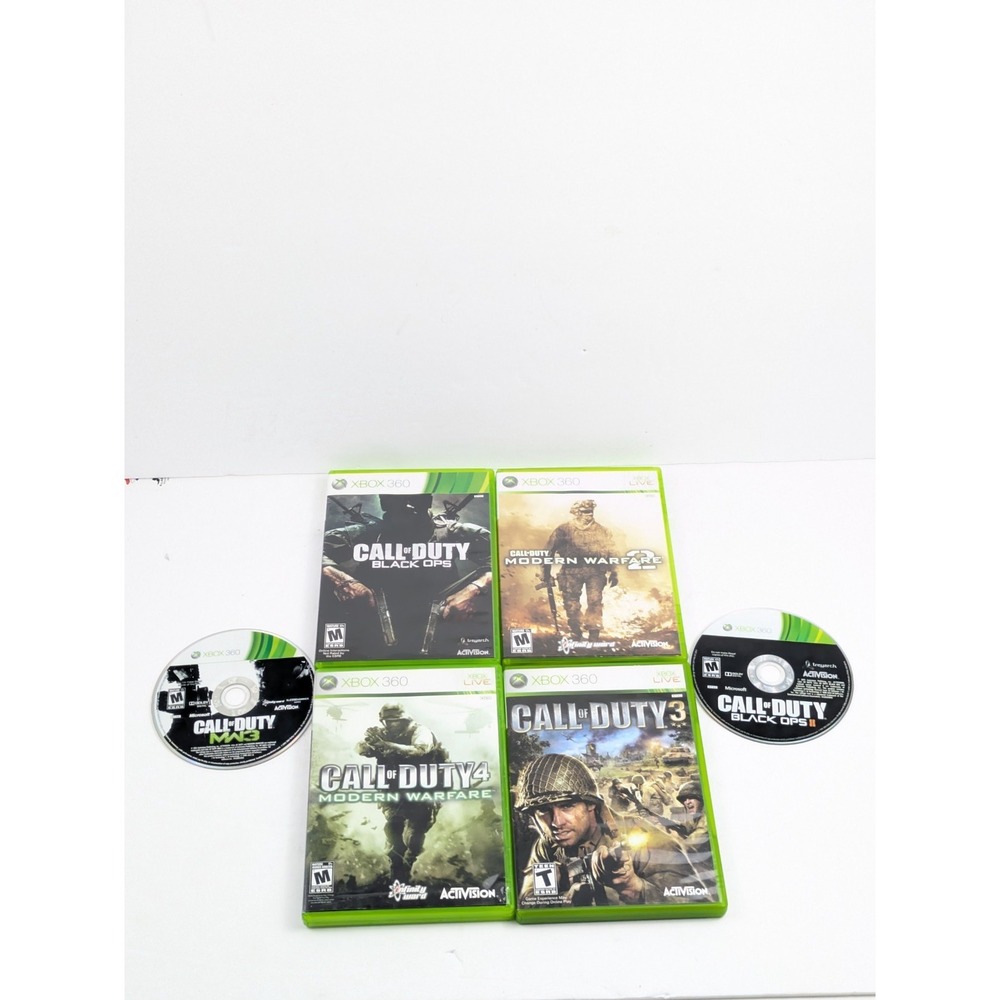Call of Duty Xbox 360 Lot Bundle 6 Games Black Ops 1 2 Modern Warfare 1‎ 2 3